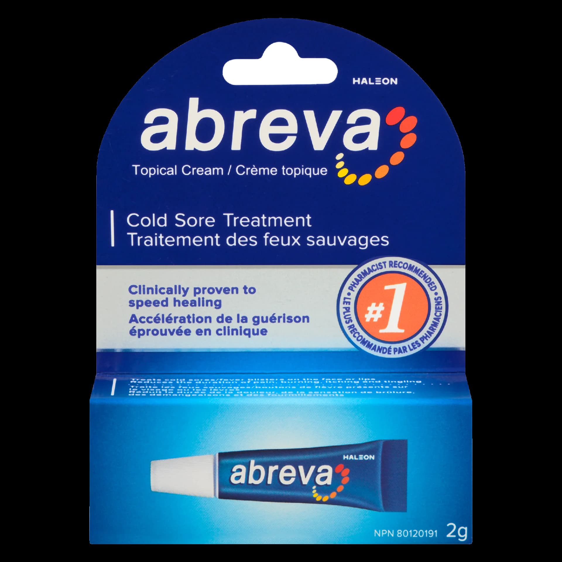 Abreva Topical Cream Cold Sore Treatment 2 g