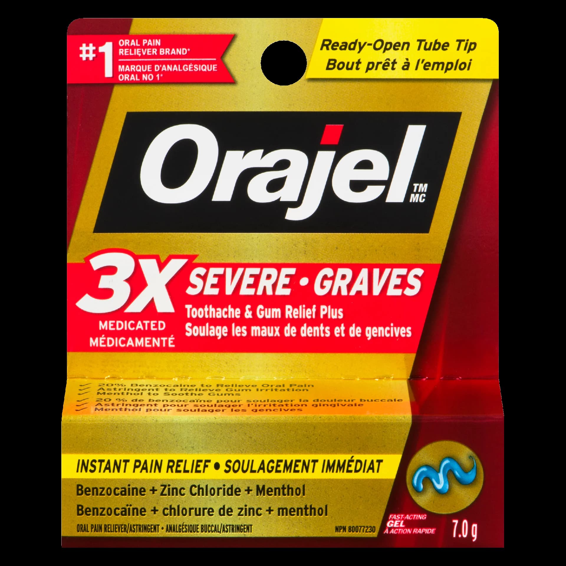 Orajel Fast-Acting Gel 3x Severe 7.0 g