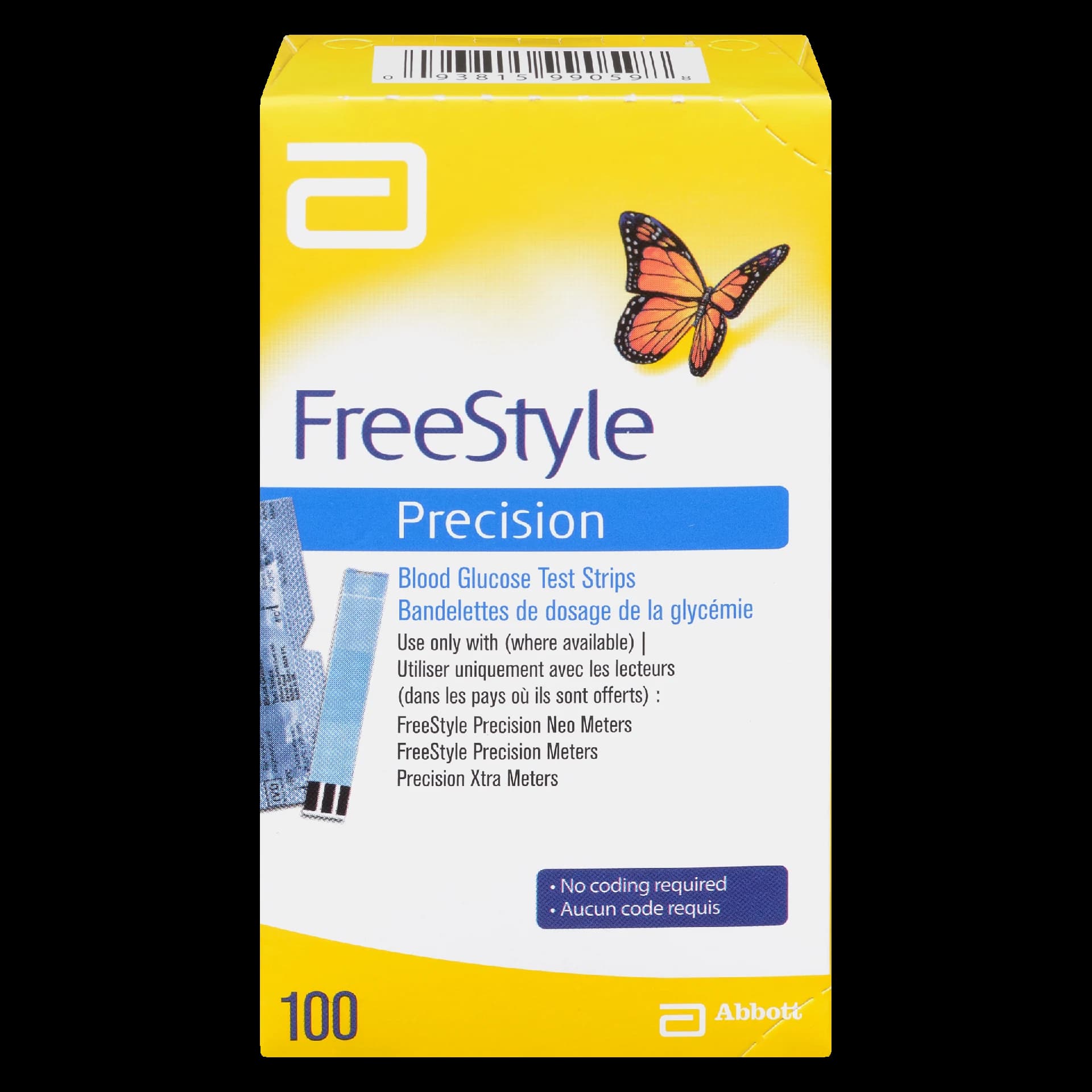 Abbott FreeStyle Precision 100 Blood Glucose Test Strips