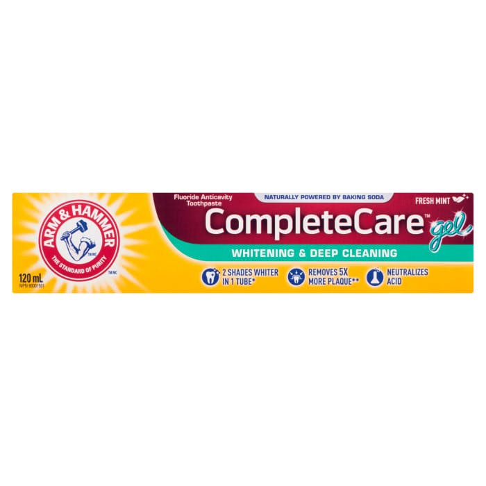 Arm & Hammer Complete Care Gel Fluoride Anticavity Toothpaste Fresh Mint 120 ml