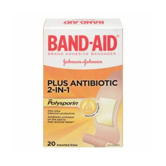 Band-Aid Adhesive Bandages Plus Antibiotic (20 Count)