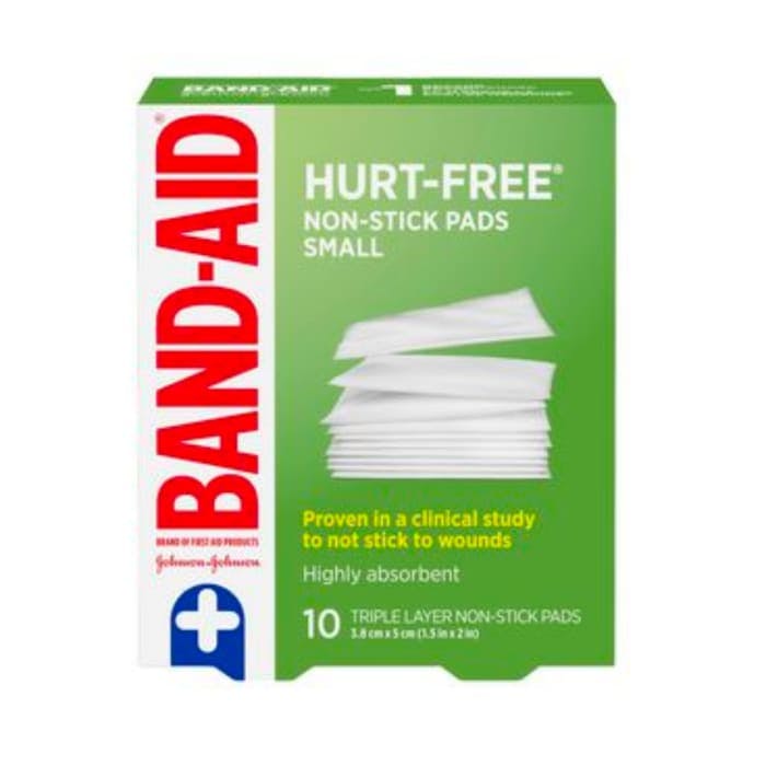 Band-Aid Hurt-Free Non-stick Pads (Small, 10 Count)