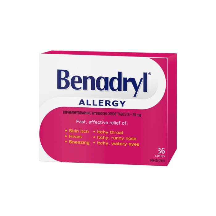 Benadryl Allergy 12 Caplets 25 mg