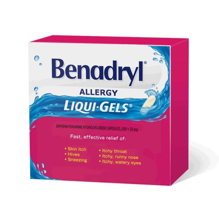 Benadryl Allergy Liqui Gels 40 Capsules