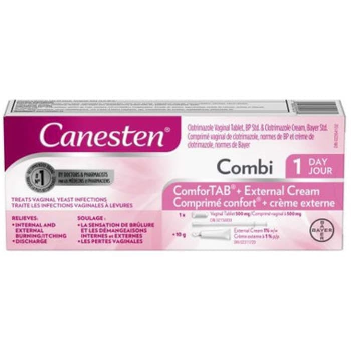 Canesten 1 Day ComfortTab Treatment Combi Pak with External Cream
