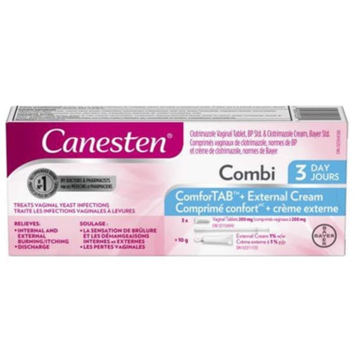 Canesten 3 Day ComfortTab Treatment Combi Pak with External Cream