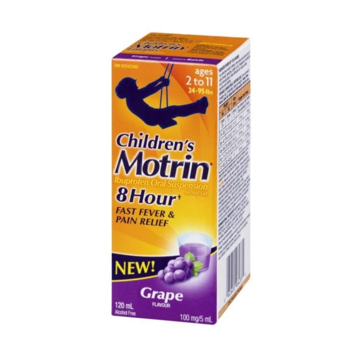 Children’s MOTRIN Suspension (Grape Flavour, 120 mL)