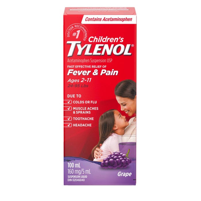 Children's TYLENOL Liquid (100 mL, Grape Flavour)