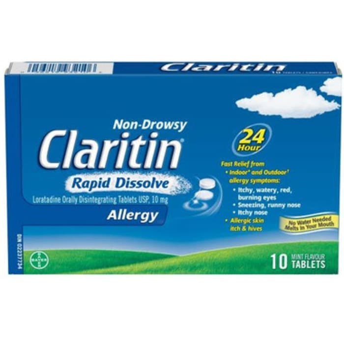 Claritin Allergy Non Drowsy Rapid Dissolve 10 Tablets
