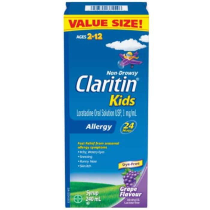 Claritin Kids Syrup Grape Flavour 240 mL
