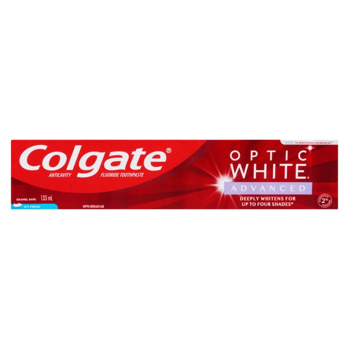 Colgate Optic White Anticavity Fluoride Toothpaste Cool Mint Paste with Charcoal 90 ml