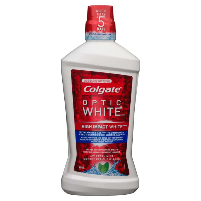 Colgate Optic White High Impact White Icy Fresh Mint Mouthwash 946 ml
