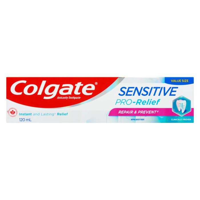 Colgate Sensitive Pro-Relief Anticavity Toothpaste Repair & Prevent Value Size 120 ml