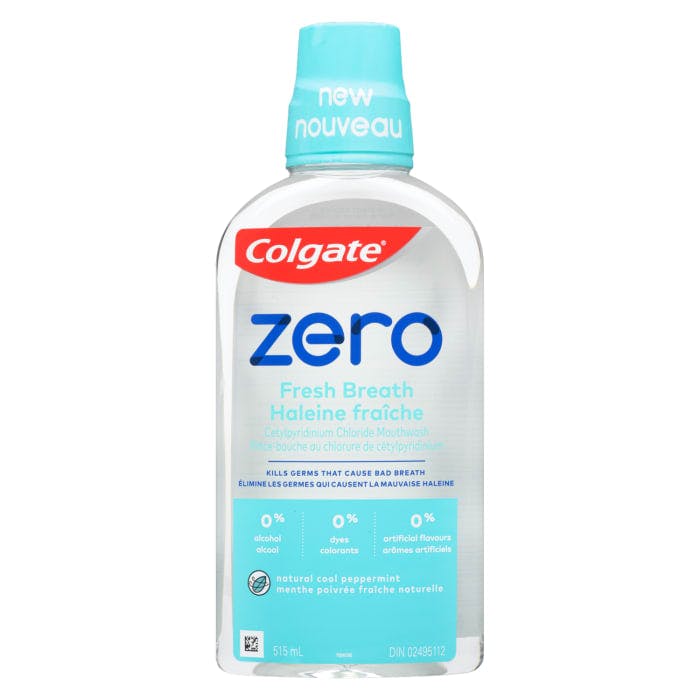 Colgate Zero Cetylpyridinium Chloride Mouthwash Natural Spearmint 515 ml