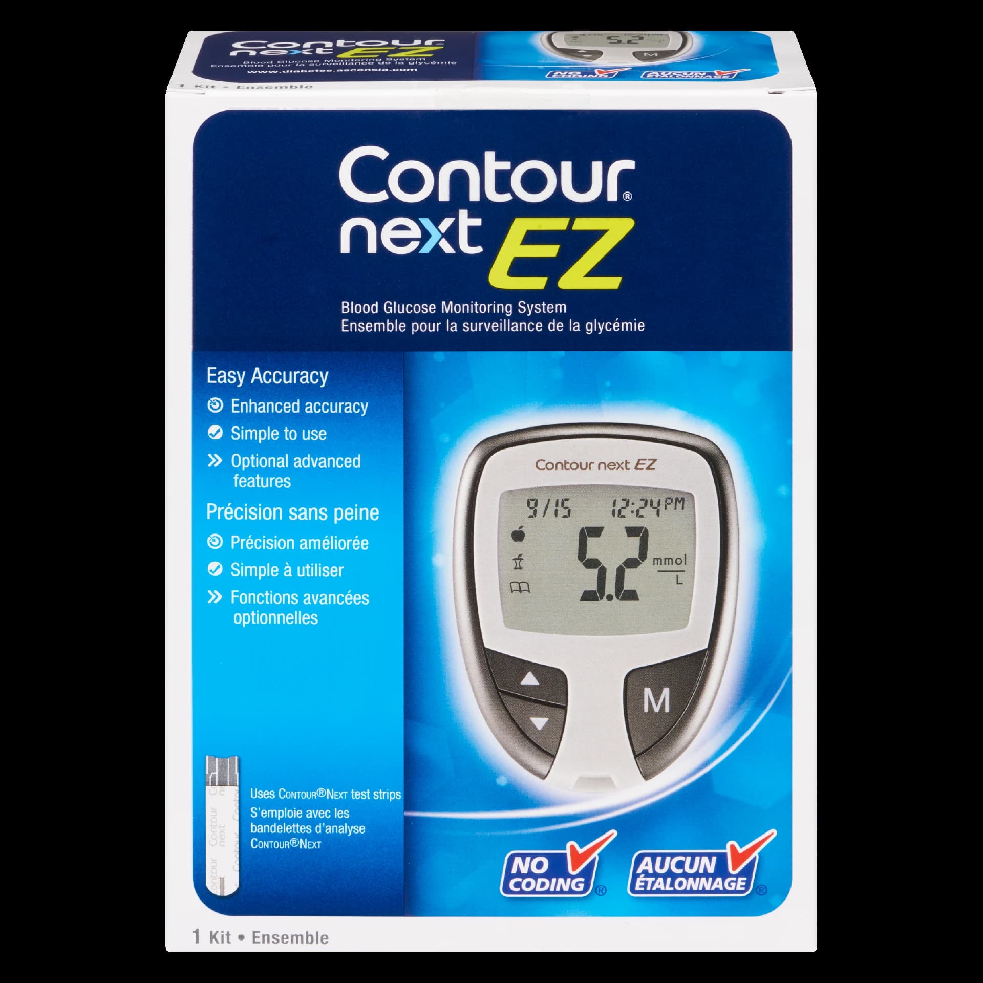 Contour Next EZ Blood Glucose Monitoring System 1 Kit