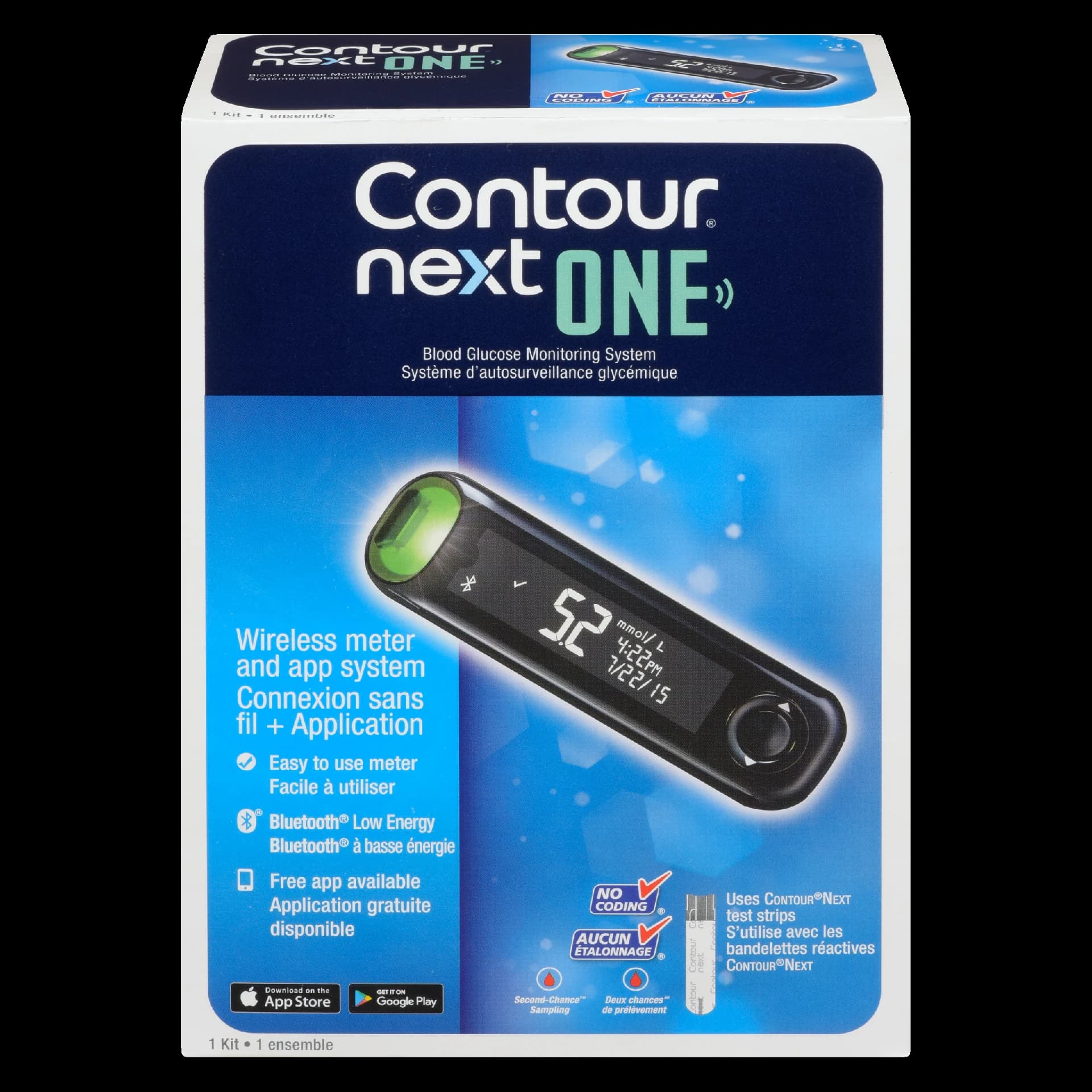 Contour Next One Blood Glucose Monitoring System 1 Kit