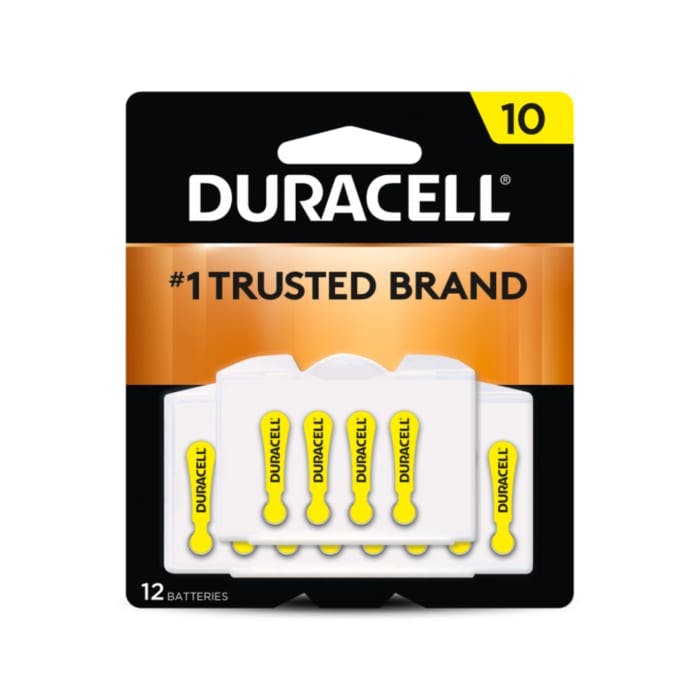 Duracell EasyTab Hearing Aid Batteries (Size 10, 12 Count)