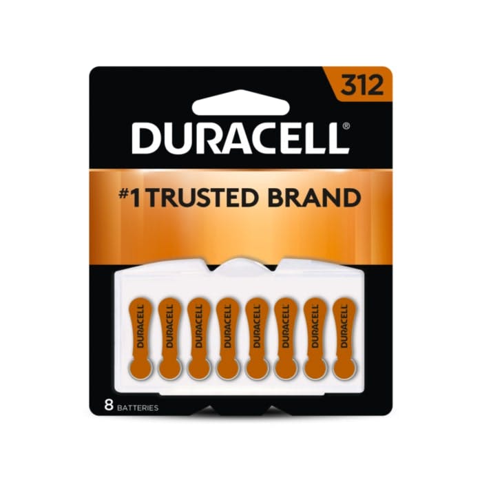 Duracell EasyTab Hearing Aid Batteries (Size 312, 8 Count)