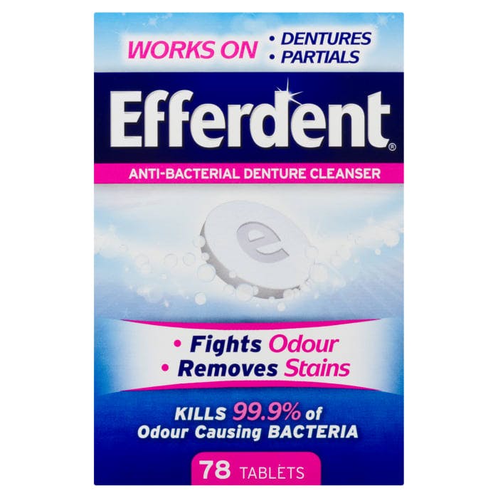 Efferdent Anti-Bacterial Denture Cleanser 78 Tablets