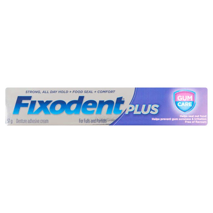 Fixodent Plus Gum Care Denture Adhesive Cream 57 g