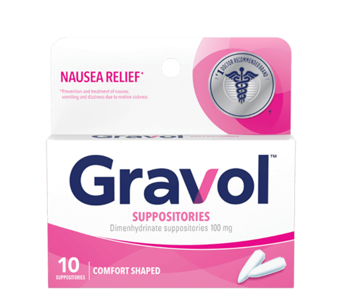 Gravol Comfort Shaped Suppositories 10 Count