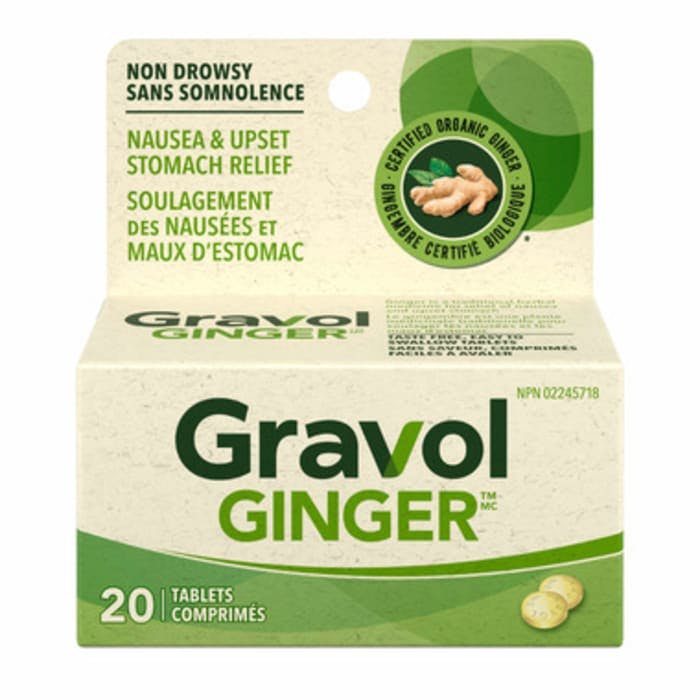 Gravol Ginger Tablets 20 Count