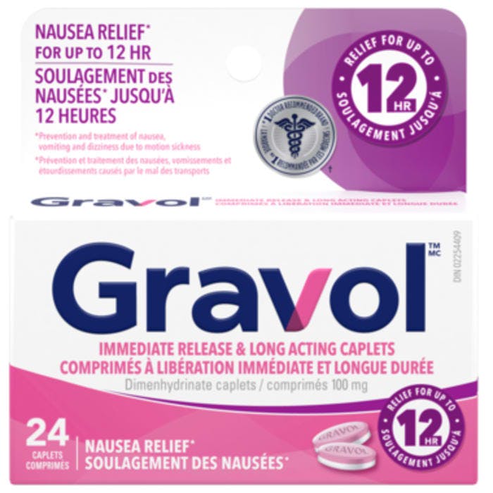 Gravol Immediate Release and Long Acting Caplets 24 Count