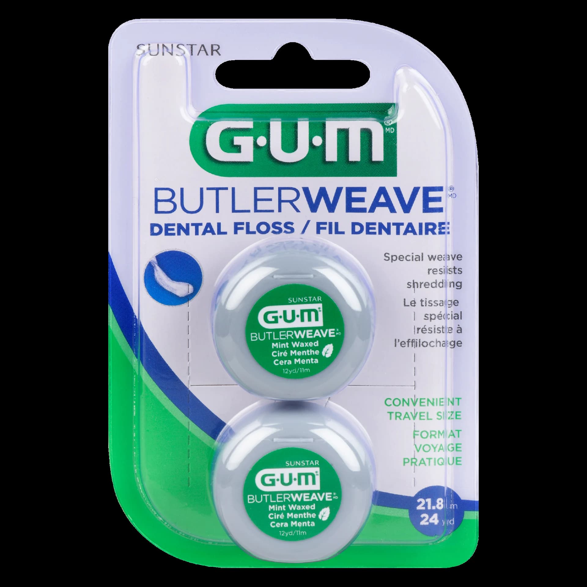 GUM Butlerweave Dental Floss Convenient Travel Size