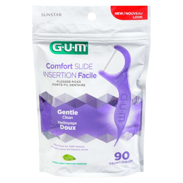 GUM Comfort Slide Flosser Picks Fresh Mint 90 Count