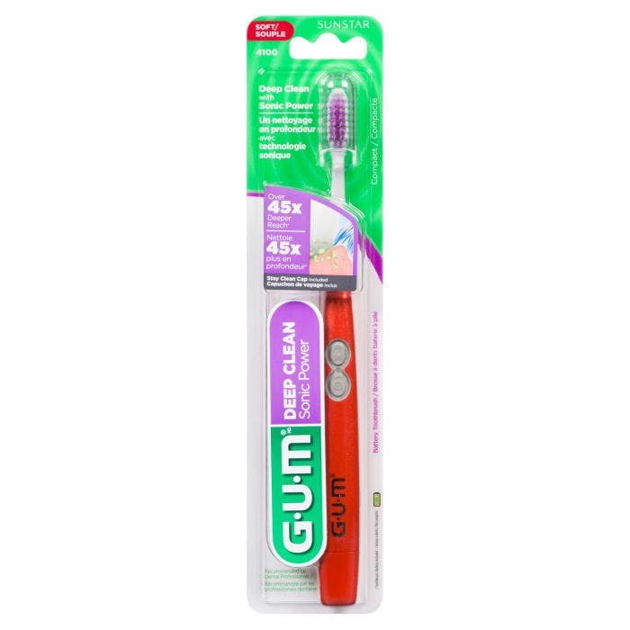 GUM Deep Clean Sonic Power Battery Toothbrush Soft 1 Toothbrush