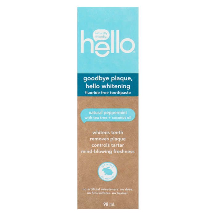 hello Fluoride Free Toothpaste Natural Peppermint 98 ml