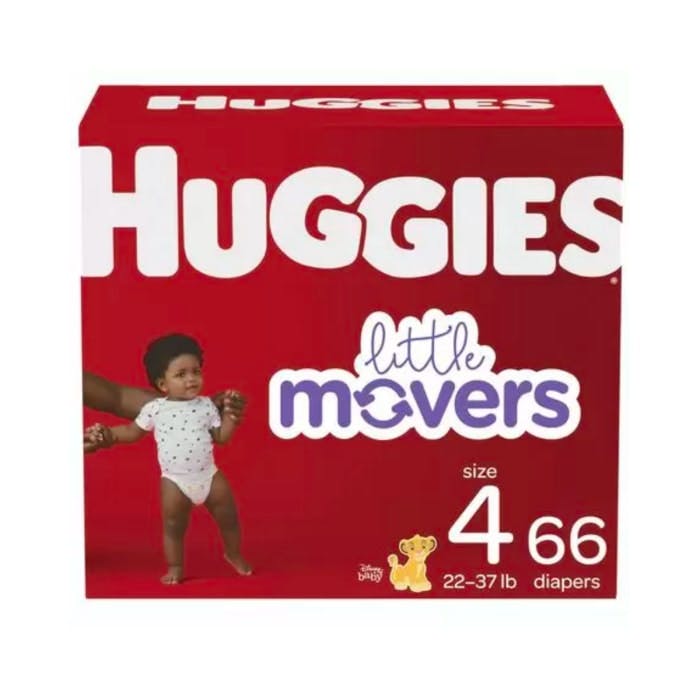 Huggies Little Movers Baby Diapers (Size 4, 66 Count)