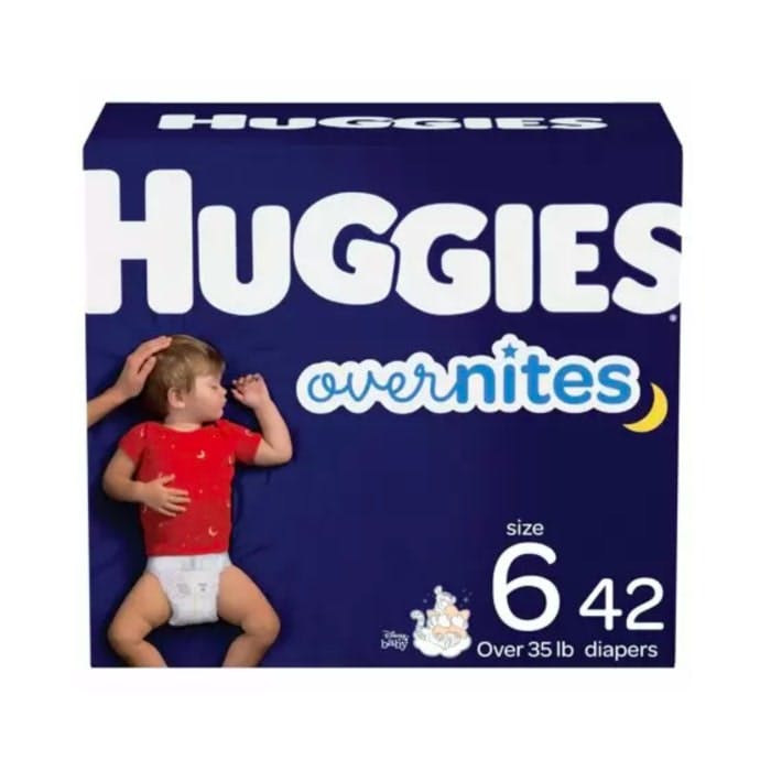 Huggies Overnites Nighttime Baby Diapers (Size 6, 42 Count)