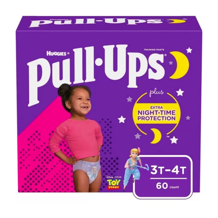 Huggies Pull-Ups Night-Time Training Pants for Girls (Size 3T-4T, 60 Count)