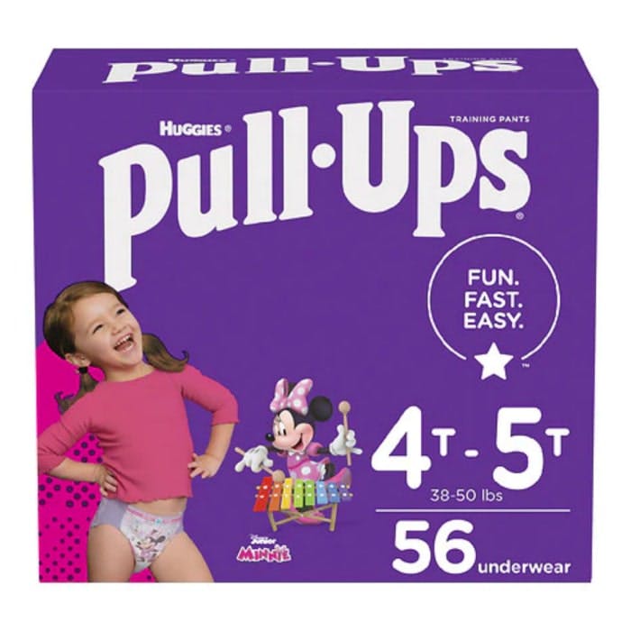 Huggies Pull-Ups Potty Training Pants for Girls (Size 4T-5T, 56 Count)
