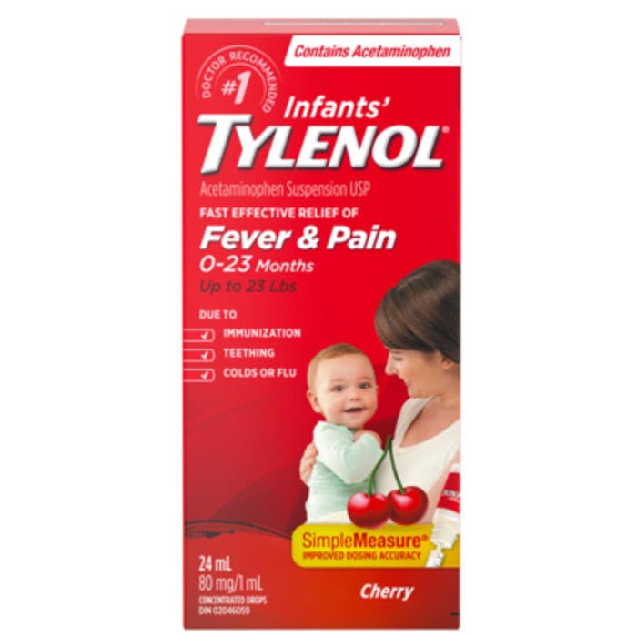 Infants' TYLENOL Drops For 0 to 23 Months Cherry Flavour 24mL