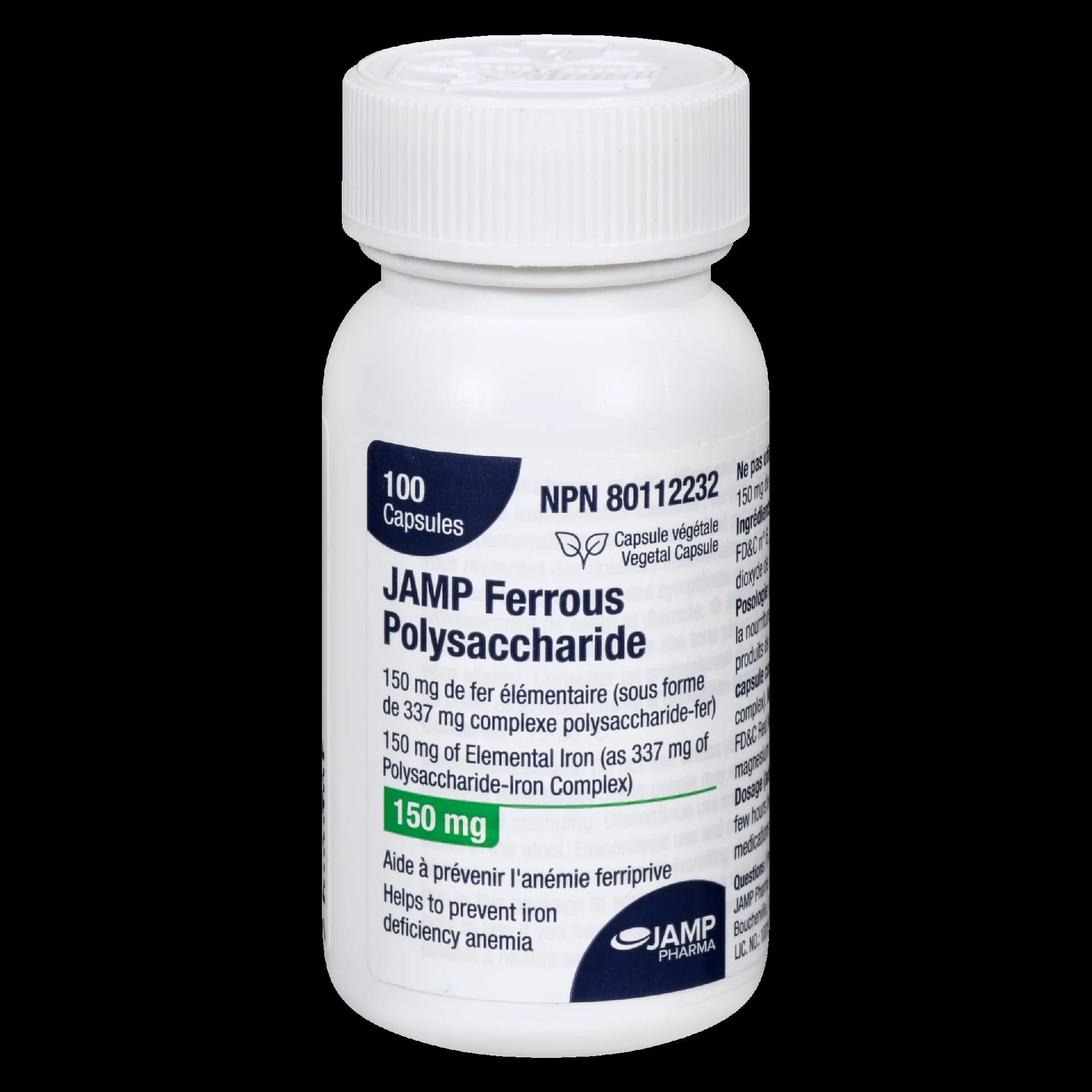 JAMP Pharma JAMP Ferrous Polysaccharide 150 mg 100 Capsules