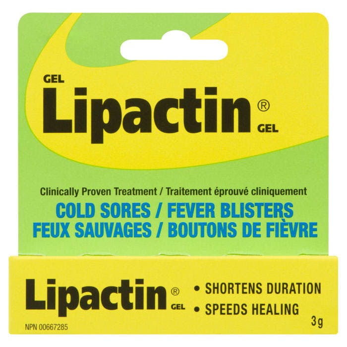 Lipactin Gel Cold Sores / Fever Blisters 3 g