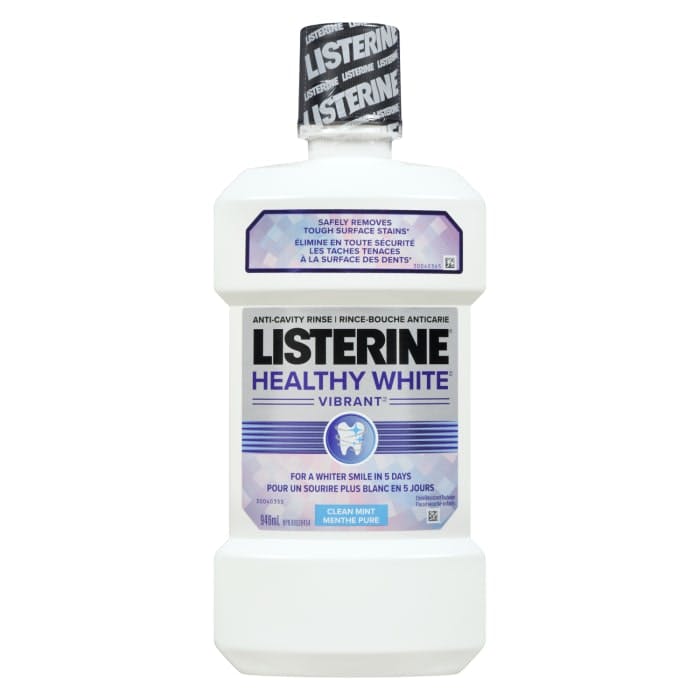 Listerine Healthy White Anti-Cavity Rinse Vibrant Clean Mint 946 ml