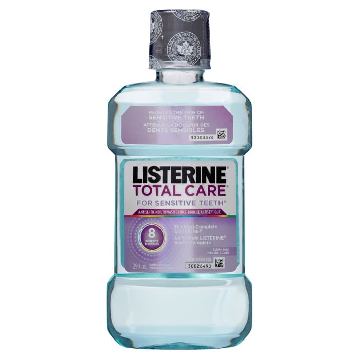Listerine Total Care For Sensitive Teeth Clean Mint Antiseptic Mouthwash 250 ml
