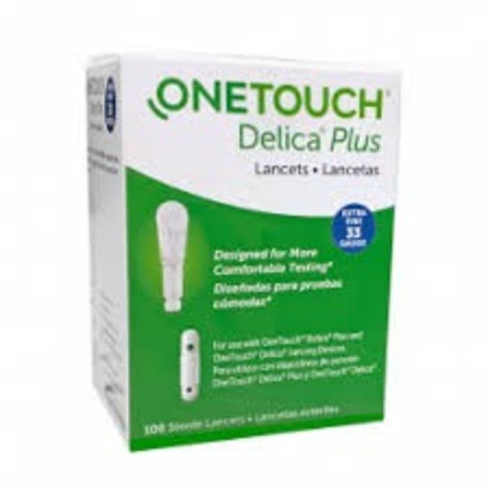 One Touch Delica Lancets 33g Extra Fine 100’s