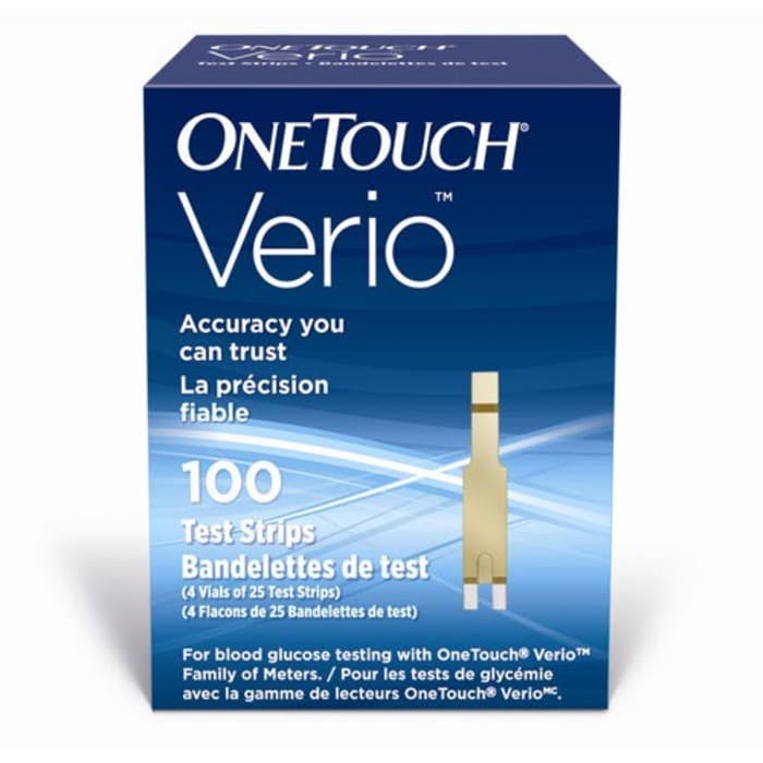 One Touch Verio Test Strips 100per Box