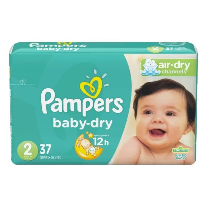 Pampers Baby-Dry Diapers Jumbo Pack (Size 2, 37 Count)