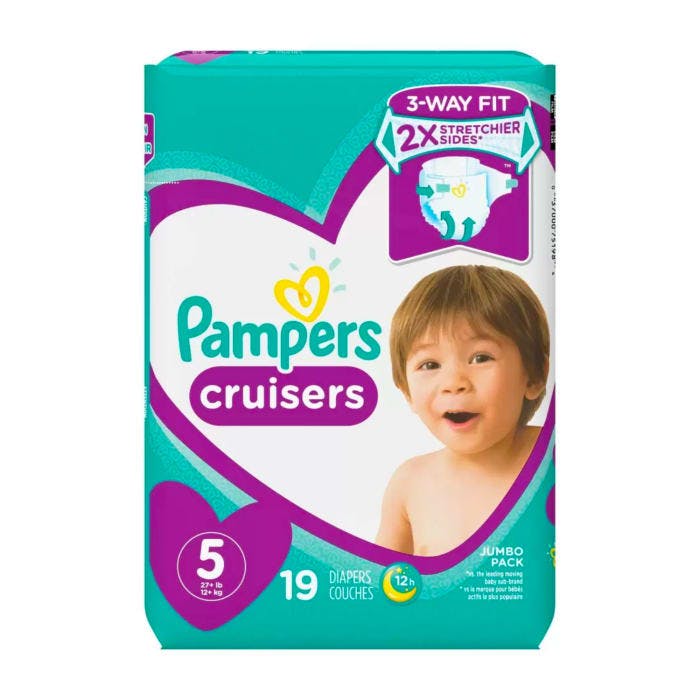 Pampers Cruisers Diapers Jumbo Pack (Size 5, 19 Count)