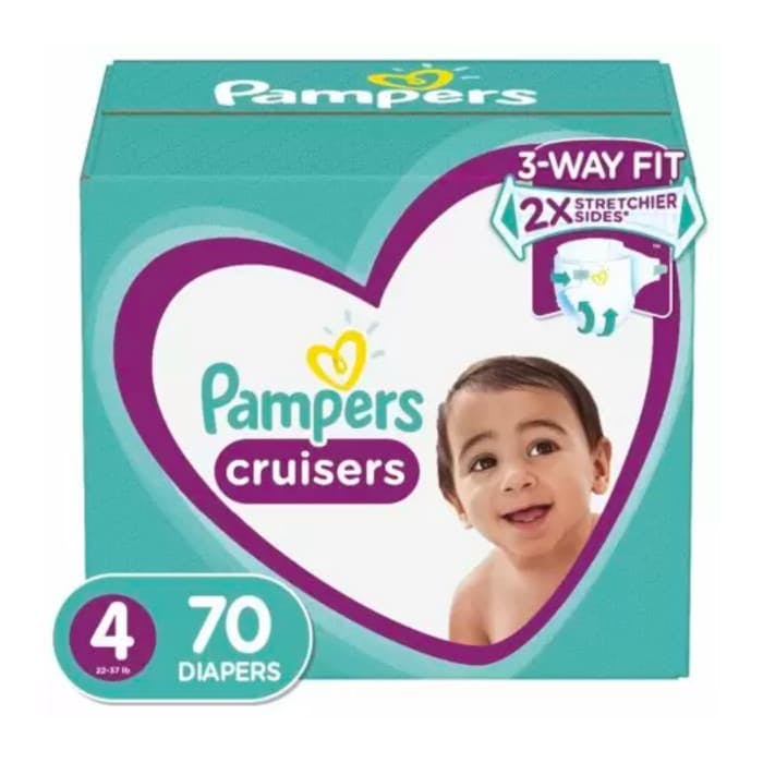 Pampers Cruisers Diapers Super Pack (Size 4, 74 Count)