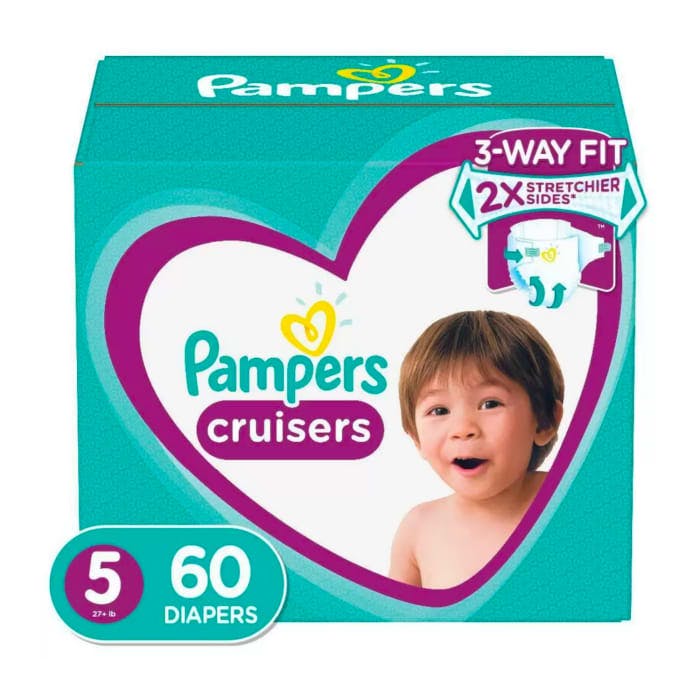 Pampers Cruisers Diapers Super Pack (Size 5, 60 Count)