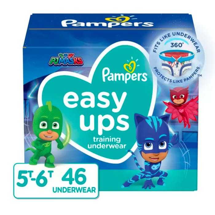 Pampers Easy Ups Diapers for Boys Super Pack (Size 5T-6T, 46 Count)