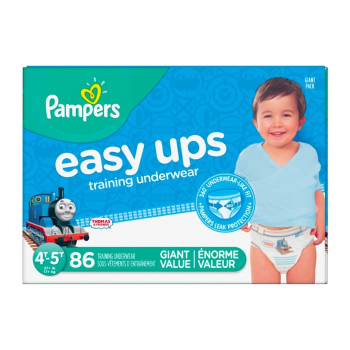 Pampers Easy Ups Training Pants for Boys Giant Pack (Size 4T-5T, 86 Count)