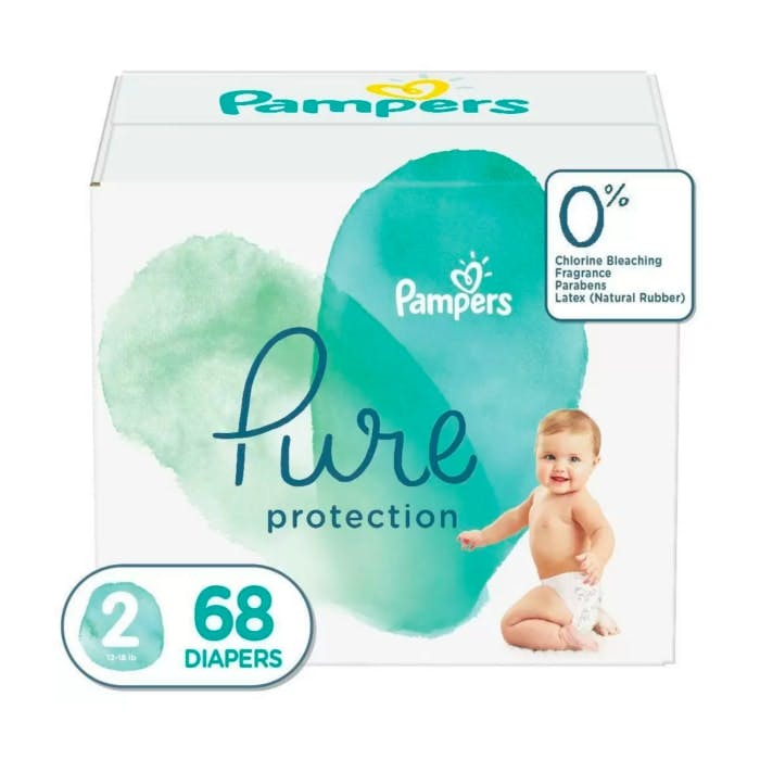Pampers Pure Protection Diapers Super Pack (Size 2, 68 Count)