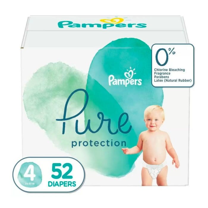 Pampers Pure Protection Diapers Super Pack (Size 4, 52 count)